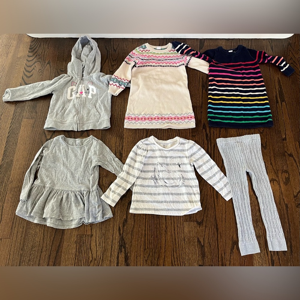 Baby Gap 4T Girls Lot Winter Fall Dresses Sweatshirt Top Clothes